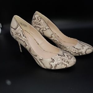 Comfort Faux Snakeskin Heels Sz 10 NWOT